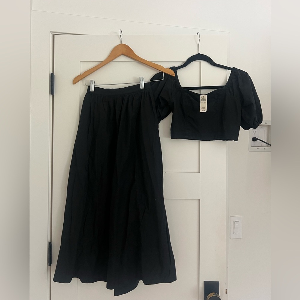 Aerie Black Skirt Set